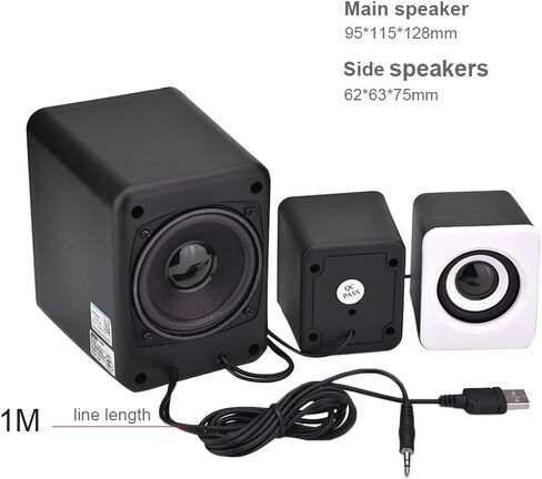 Bewinner Computer Speakers for Desktop or Laptop PC | USB-Powered Bookshelf Speakers - Active Near Field Monitors - Studio Monitor Speaker Bass Speaker High-Performance Loudspeaker (White) in Saudi Arabia