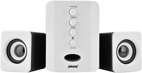 Bewinner Computer Speakers for Desktop or Laptop PC | USB-Powered Bookshelf Speakers - Active Near Field Monitors - Studio Monitor Speaker Bass Speaker High-Performance Loudspeaker (White) in Saudi Arabia