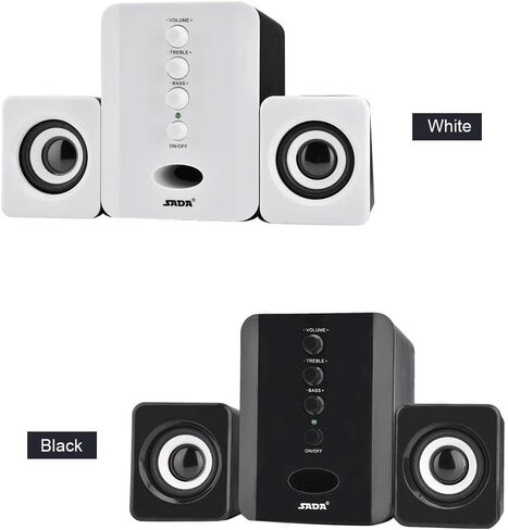 Bewinner Computer Speakers for Desktop or Laptop PC | USB-Powered Bookshelf Speakers - Active Near Field Monitors - Studio Monitor Speaker Bass Speaker High-Performance Loudspeaker (White) in Saudi Arabia
