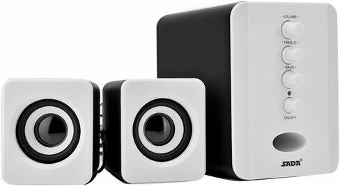 Bewinner Computer Speakers for Desktop or Laptop PC | USB-Powered Bookshelf Speakers - Active Near Field Monitors - Studio Monitor Speaker Bass Speaker High-Performance Loudspeaker (White) in Saudi Arabia