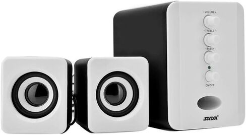 Bewinner Computer Speakers for Desktop or Laptop PC | USB-Powered Bookshelf Speakers - Active Near Field Monitors - Studio Monitor Speaker Bass Speaker High-Performance Loudspeaker (White) in Saudi Arabia