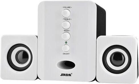 Bewinner Computer Speakers for Desktop or Laptop PC | USB-Powered Bookshelf Speakers - Active Near Field Monitors - Studio Monitor Speaker Bass Speaker High-Performance Loudspeaker (White) in Saudi Arabia