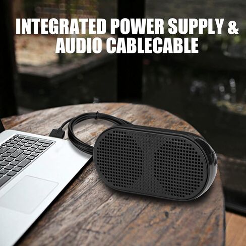 Bewinner Heavy Bass Music, Integrated Power Supply Audio Cable, Mini Size Portable USB Wired Speaker for Desktop Computer,Mini Wire Speaker Compatible with Notebook in Saudi Arabia