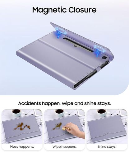 FINTIE Protective Case for Microsoft Surface Pro 12 Inch (2025), Multi-Angle Viewing Portfolio Business TPU Back Cover with Pocket & Stylus Holder, Compatible with Type Cover Keyboard (Lilac Purple) in Kuwait