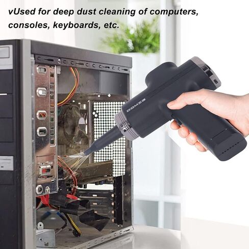 Air Duster, Dust Blower, Cordless Portable 2 Gears Air Blower Dust Cleaner Inflator with LED Light, for Computer, Console, Keyboard in Saudi Arabia