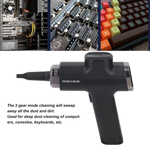 Air Duster, Dust Blower, Cordless Portable 2 Gears Air Blower Dust Cleaner Inflator with LED Light, for Computer, Console, Keyboard in Saudi Arabia