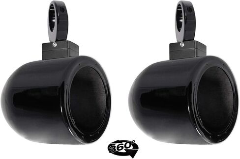 Rockville 2 MAC65B 6.5" 360 Swivel Black Aluminum Wakeboard Tower Speaker Pods in Saudi Arabia