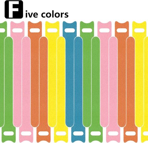 100PCS 6-inch Color Reusable Fastening Cable Ties, Multi-purpose Cable Straps made of Toughness Ultra-fine Fiber Cloth, are Versatile and Reusable Cable Ties Suitable for Cable Organizer,5 Colors in Saudi Arabia