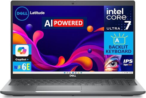 Dell Latitude 5550 AI Powered Laptop 15.6" IPS FHD Display (Intel Core Ultra 7 155U, 32GB DDR5, 1TB PCIe SSD, Intel Graphics, Backlit KB, 2 Thunderbolt 4, WiFi 6E, Win 11 Pro) w/DKZ USB Port Expander in Saudi Arabia