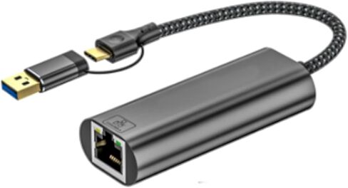 USB C إلى Ethernet Adapter USB+USB C 2.5GBPS GIGABIT ETHERNET Networking Adapter Dongles Converter لجهاز الكمبيوتر المحمول للكمبيوتر الشخصي in Saudi Arabia