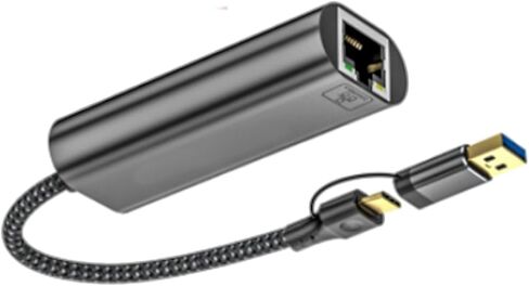 USB C إلى Ethernet Adapter USB+USB C 2.5GBPS GIGABIT ETHERNET Networking Adapter Dongles Converter لجهاز الكمبيوتر المحمول للكمبيوتر الشخصي in Saudi Arabia
