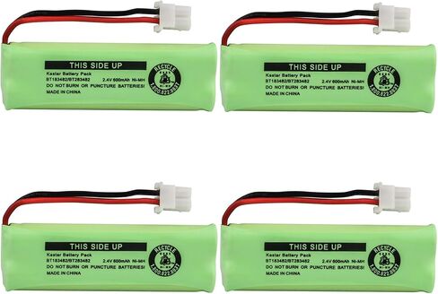 Kastar 4Pack BT183482 / BT283482 Cordless Phone Battery Ni-MH 2.4V 600 mAh Replacement for Vtech LS6475-3 Vtech DS6401 DS6421 DS6422 DS6472 LS6405 LS6425 LS6426 LS6476 Vtech 89-1348-01-00 DECT Handset in Saudi Arabia