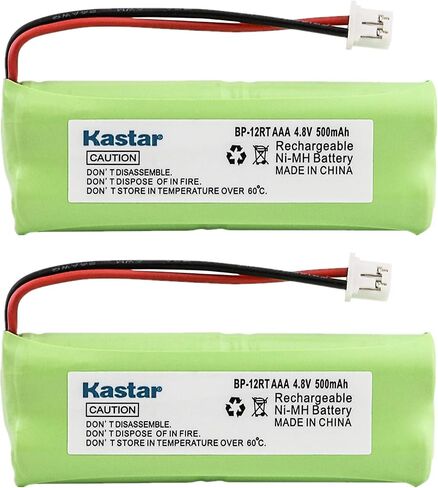 Kastar 2-Pack 4.8V 500mAh Ni-MH بديل للبطارية القابلة لإعادة الشحن لـ Dogtra BP12RT Training Conger Teriver و 1900 NCP ، 1902 NCP ، 300M ، YS500 ، Surestim H Plus ، 1900 NCP ، 302M and More Models in Saudi Arabia