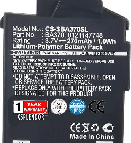 XPS 270mAh بطارية لـ Sennheiser 450 Travel 550 Travel MM 400 MM 400-X MM 450 MM 450-X MM 500-X MM 550 MM-550-X PCX 360 BT PX 210 BT PX 310 BT PX 360 PN 0121147748 BA 370 PX BA370 in Saudi Arabia