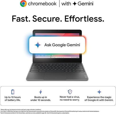 Lenovo 100e Chromebook Gen 4 82W0001FUS 11.6" Chromebook - HD - Octa-core (ARM Cortex A76 + Cortex A55) - 8 GB - 64 GB Flash Memory - English Keyboard - Graphite Gray in Saudi Arabia