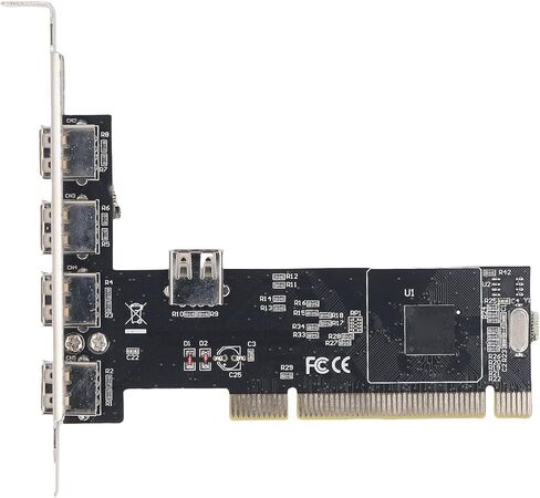 PCI e to USB 2.0 Adapter ، Internal 5 Port 480Mbps High Speed ​​USB 2.0 PCI Hub for Desktop ، 98 Me 2000 2003 Vista Support in Kuwait