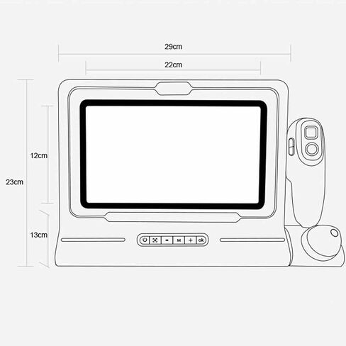 11 "مجهر كاشف فروة الرأس HD - 50x/200x ، محلل الشعر والجلد من أجل اختبار فروة الرأس متعدد الوظائف ، أداة تحليل ذكية لحلول الشعر الصحي in Kuwait