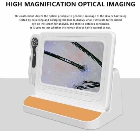 محلل الجلد والشعر عالي الدقة - 11 "مجهر رقمي LCD لاختبار جريب فروة الرأس والشعر ، قابلة للشحن ، مثالية لاستخدام المنزل والصالون ، الفضة in Kuwait