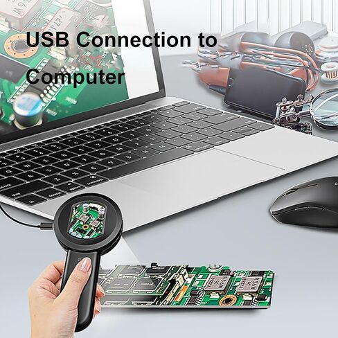 يمكن توصيل المجهر الرقمي لشاشات LCD 2 بوصة ، المجهري المحمول المحمول باليد ، بالكمبيوتر ، للعملات المعدنية ، الطوابع ، المجوهرات in Kuwait