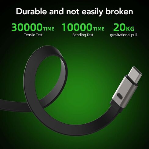 MISH 65W GAN FASTCRATE مع منفذ USB-C & 1 USB-A ، كابل Type-C القابل للسحب 2.6 قدم ، شحن سريع لـ iPhone و iPad و MacBook و Samsung Galaxy والمزيد من الأجهزة (أسود) in Kuwait