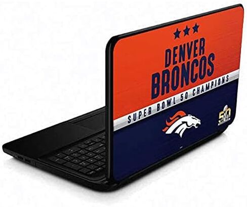 Skinit Decal Laptop Skin Compatible with 15.6 in 15-d038dx - Officially Licensed NFL Denver Broncos Super Bowl 50 Champions Design in Saudi Arabia