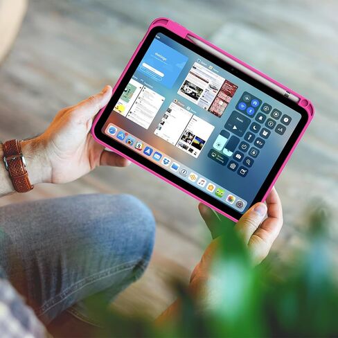 Zoveek Case for iPad (A16) الجيل الحادي عشر 11 بوصة 2025 و iPad 10th Gen 10.9 بوصة 2022 - حامل طي ذكي مغناطيسي مع حامل قلم رصاص ، ويعق/نوم ناعم ، حالة خلفية TPU ناعمة (الوردي الوردي) in Kuwait