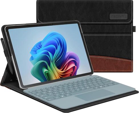 Fintie Case for Microsoft Surface Pro 12st 1st Edition (2025) ، غطاء الأعمال المتعددة لمحفظة عرض الزاوية مع حامل الجيب والطوب ، متوافق مع لوحة مفاتيح غطاء النوع (أرجواني أرجواني) in Saudi Arabia