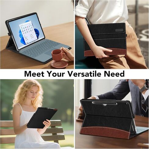 Fintie Case for Microsoft Surface Pro 12st 1st Edition (2025) ، غطاء الأعمال المتعددة لمحفظة عرض الزاوية مع حامل الجيب والطوب ، متوافق مع لوحة مفاتيح غطاء النوع (أرجواني أرجواني) in Saudi Arabia