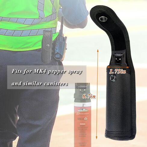 حامل رذاذ OC/MACE لحزام حزام الفلفل الحافظة الحافظة الحافظة MK4 حامل علبة مع رفرف المفاجئة أعلى in Kuwait