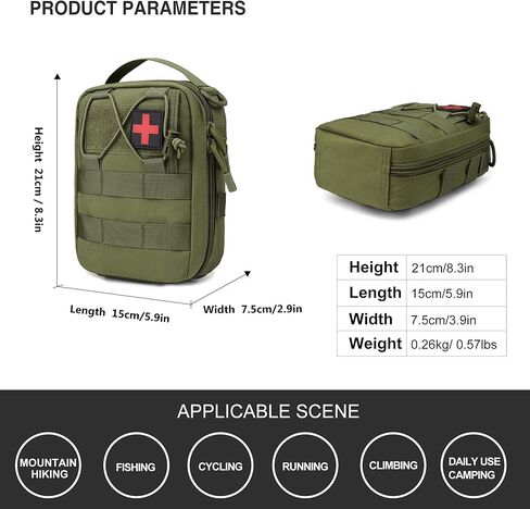 Mardingtop Molle Tactical Utility Pouch,First Aid Kit Utility Bag,Molle Military Attachment in Kuwait