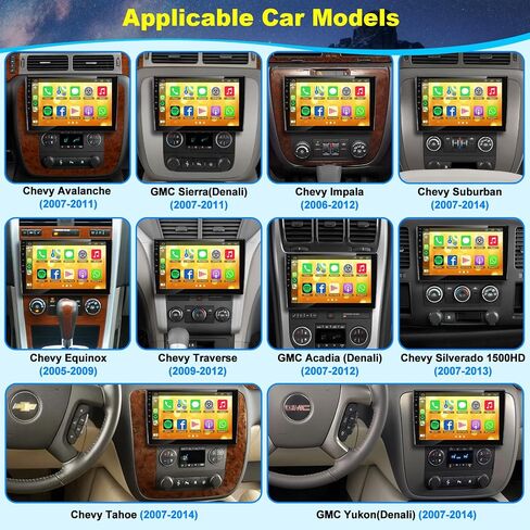4+64 Android 13 Car Stereo for Chevrolet Chevy Silverado Suburban Tahoe GMC Sierra Yukon, 10" IPS Touch Screen Car Radio Build-in GPS Wireless CarPlay/Wired Android Auto, Backup Camera/DSP/SWC in Saudi Arabia