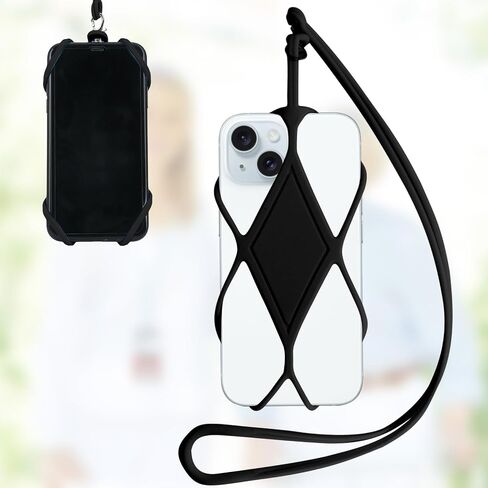 Silicone Phone Strap, Adjustable Neck Hanging Rope for Mobile, Universal Compatibility with Most Smartphones in Saudi Arabia