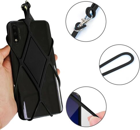 Silicone Phone Strap, Adjustable Neck Hanging Rope for Mobile, Universal Compatibility with Most Smartphones in Saudi Arabia