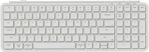 Keychron B2 Pro Ultra-Slim Wireless ZMK Custom Keyboard, 96% Layout Triple-Mode 2.4 G/Bluetooth 5.2/Wired Programmable, Lightweight Quiet Key with Numeric Keypad for Mac/Windows, Ivory White in Saudi Arabia