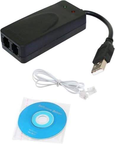 USB 2.0 56K بيانات فاكس خارجية للوصول إلى مودم الإنترنت ، منفذ RJ11 المزدوج ، للفوز 7/8/10 in Kuwait
