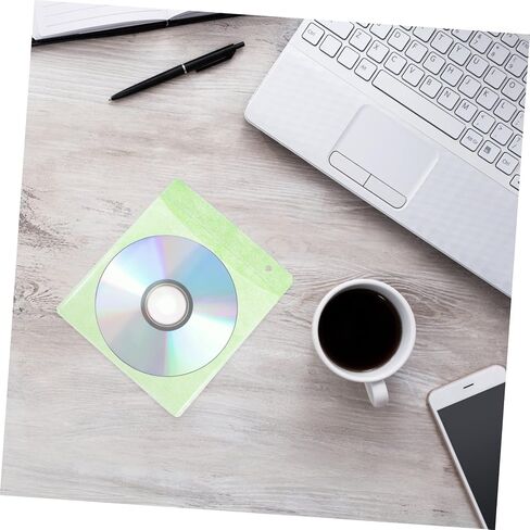 بأكمام CD/DVD Sweves 200pclly ، حامل تخزين القرص محمول 12 سم للسيارات والمواد PP القوية لتنظيم وحماية الأقراص لون عشوائي in Kuwait