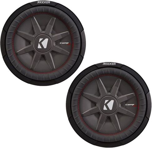 KICKER 43CWRT122 12" Dual Voice Coil 2 ohm Slim line Truck woofers Bundle in Saudi Arabia