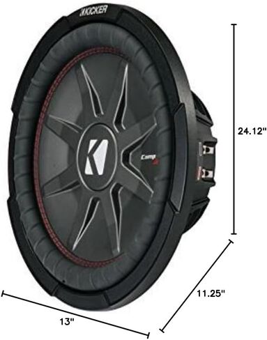 KICKER 43CWRT122 12" Dual Voice Coil 2 ohm Slim line Truck woofers Bundle in Saudi Arabia