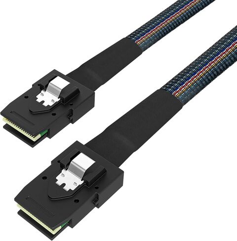 SFF8087 إلى 4x SFF8482 كابل محول 0.5 م/1.64 قدم ، Mini SAS إلى SAS مع موصل طاقة موليكس 4 دبوس لتوسيع الخادم/التخزين HDD متوافق مع محركات SATA in Kuwait