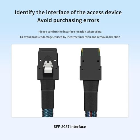 SFF8087 إلى 4x SFF8482 كابل محول 0.5 م/1.64 قدم ، Mini SAS إلى SAS مع موصل طاقة موليكس 4 دبوس لتوسيع الخادم/التخزين HDD متوافق مع محركات SATA in Kuwait