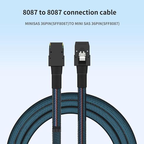 SFF8087 إلى 4x SFF8482 كابل محول 0.5 م/1.64 قدم ، Mini SAS إلى SAS مع موصل طاقة موليكس 4 دبوس لتوسيع الخادم/التخزين HDD متوافق مع محركات SATA in Kuwait