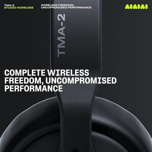 AIAIAI TMA-2 Professional Studio Wireless Headones ، LINK LONDANT W+ ULTRA LOND ، وحدات مع برامج تشغيل سيلولوز بيولوجية 40 مم ، بطارية من 20 إلى 40 ساعة ، وسادات أذن رغوة الذاكرة ، و Bluetooth in Kuwait