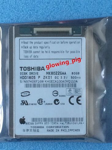 1.8 "MK80222GAA HDD1805 5MM ZIF DISK DISK محرك 80 جيجابايت لـ iPod Classic 6th Gen in Saudi Arabia