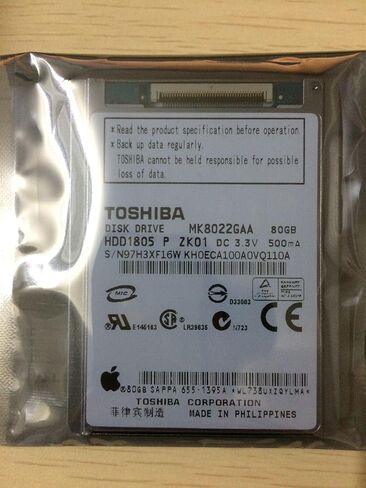 1.8 "MK80222GAA HDD1805 5MM ZIF DISK DISK محرك 80 جيجابايت لـ iPod Classic 6th Gen in Saudi Arabia