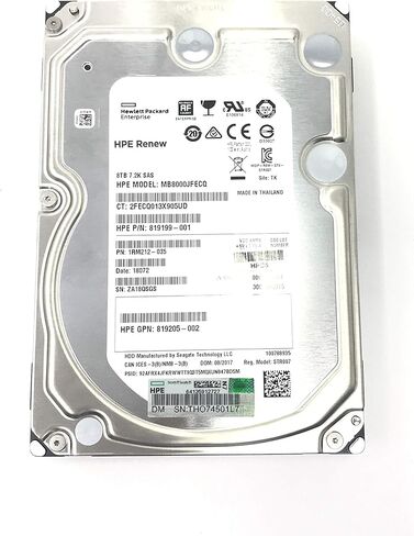 819199-001 HP 8TB 7.2K 12GBPS SAS 3.5 '' القرص الصلب in Kuwait