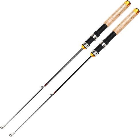 Telescopic Ice Fishing Rod, 2 Packs Mini Fishing Rod Cork HandlePortable Travel Fishing Pole for Saltwater Freshwater Fishing, 25Inch in Saudi Arabia