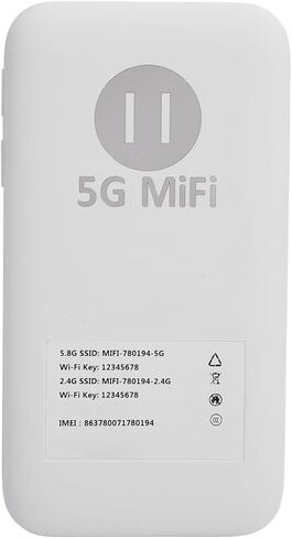 5G Wi Fi 6 نقطة ساخنة للهاتف المحمول ، دعم 16 أجهزة أجهزة جهاز توجيه عبر الإنترنت مع فتحة بطاقة SIM ، 6100 مللي أمبير في الساعة قابلة لإعادة الشحن ، دعم B1/B3/B5/B8/B34/38/39/40/41 للسفر in Kuwait