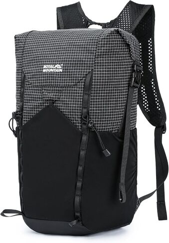 Hiking Backpack For Women&Men, 20L Lightweight Foldable Water Resistant Packable Travel Small Hiking Backpacks, Daypack Backpacks For Travel, Camping (Black) in Kuwait