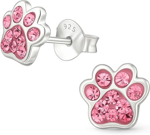 أقراط كيوي ديزي من الفضة الإسترلينية مضادة للحساسية بطباعة مخالب صغيرة، ثقوب متعددة، للغضروف، اللولب، ثقب الأذن الثانية (خالية من النيكل) in Kuwait