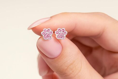 أقراط كيوي ديزي من الفضة الإسترلينية مضادة للحساسية بطباعة مخالب صغيرة، ثقوب متعددة، للغضروف، اللولب، ثقب الأذن الثانية (خالية من النيكل) in Kuwait